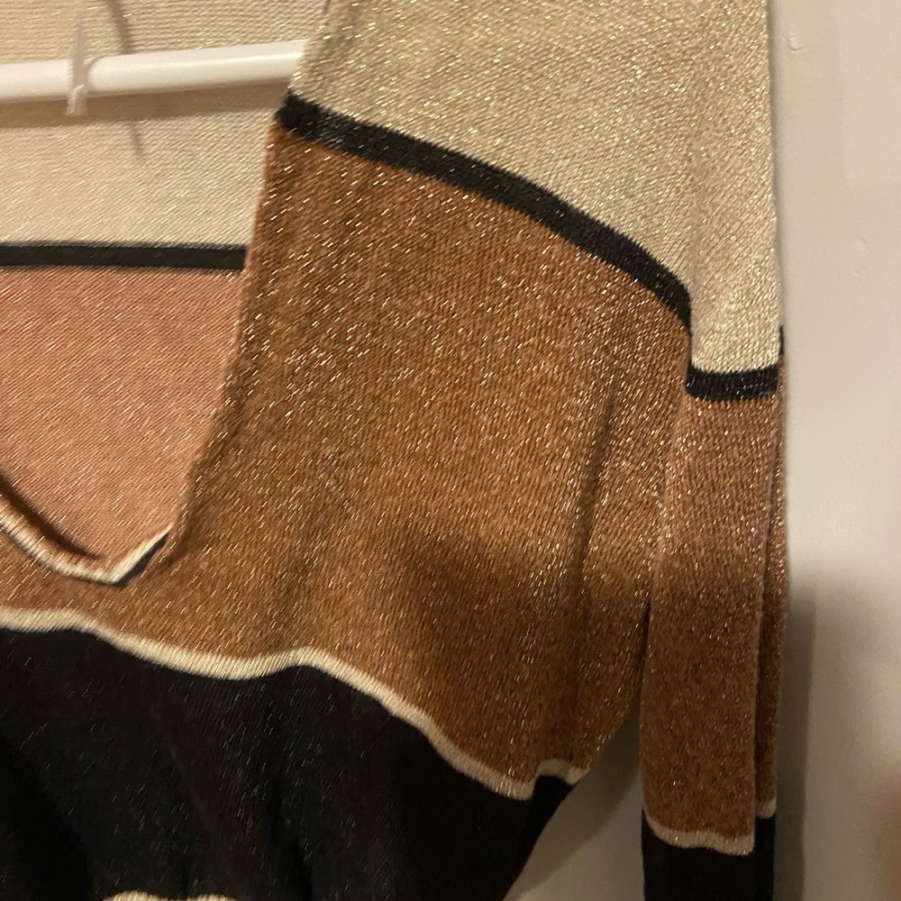 Sparkly v-neck free people sweater